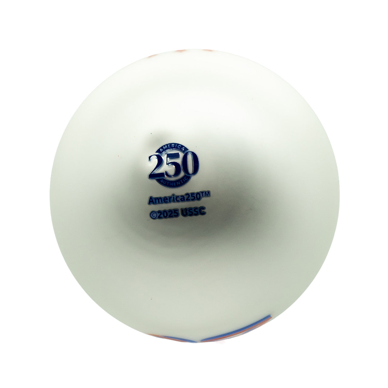 80MM Glass Washington & Lincoln White Ball Ornament