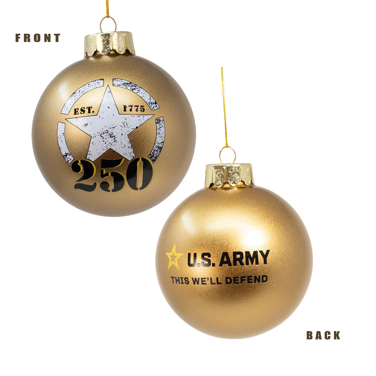 80MM U.S. Army® 250th Anniversary Ball Ornament