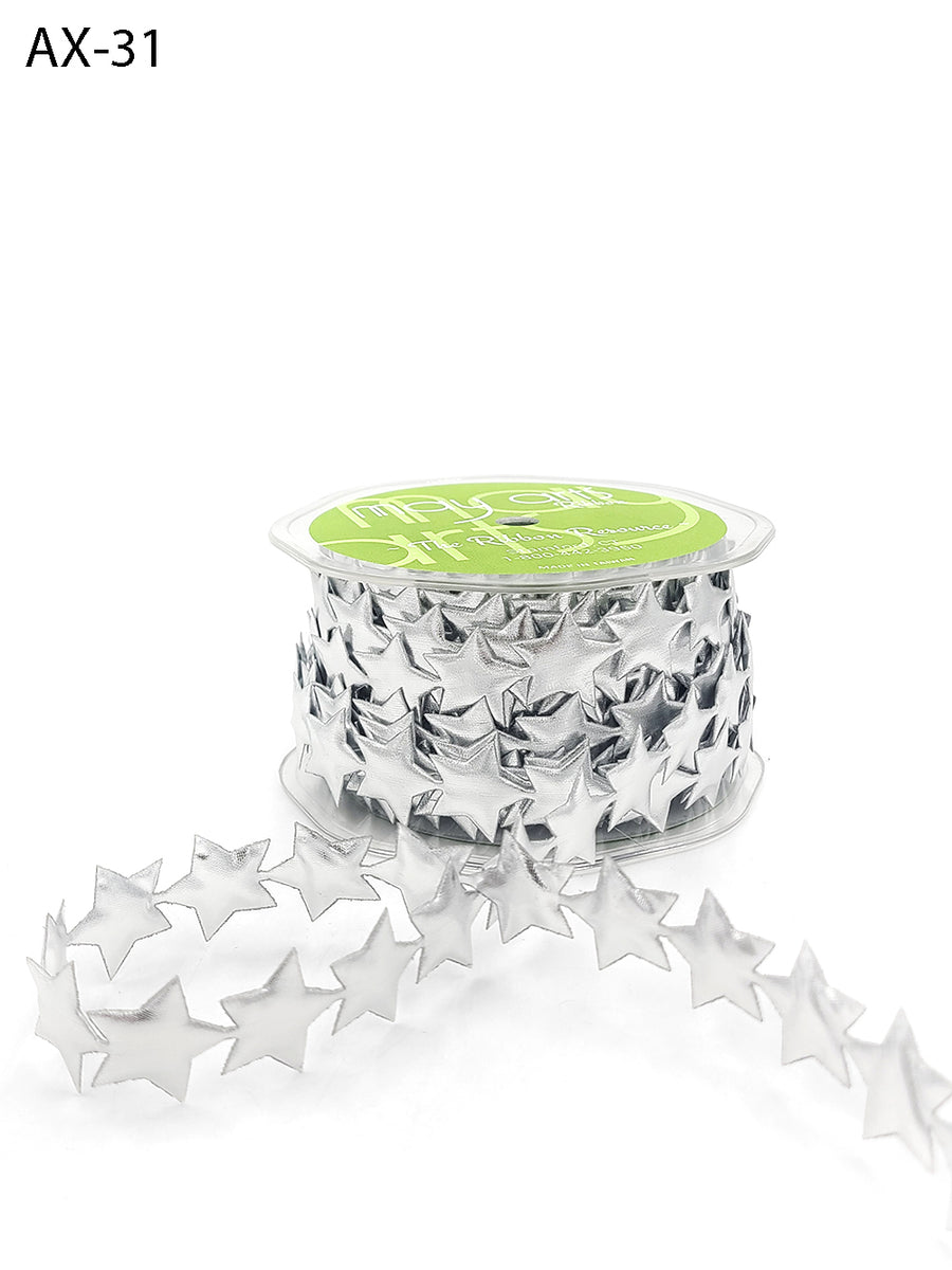 3/4″ Puffy Satin Seasonal Shape Ribbon with Cut Sealed Edge