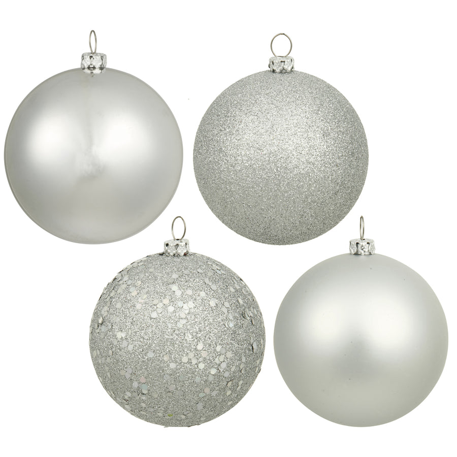 6" Silver 4 Finish Ball Ast Drilled
