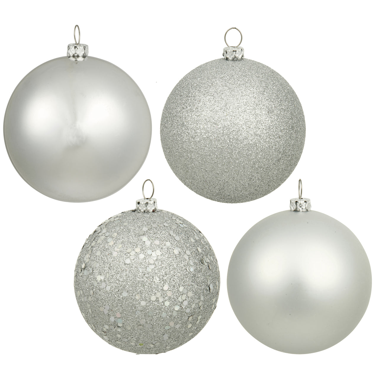 2.75" Silver 4 Finish Orn Asst