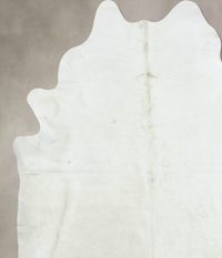 Luxurious Solid White Brazilian Cowhide Rug 8'3