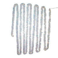 34.8' Battery Operated 100L Warm White Superbright LED Iridescent Tinsel Garland