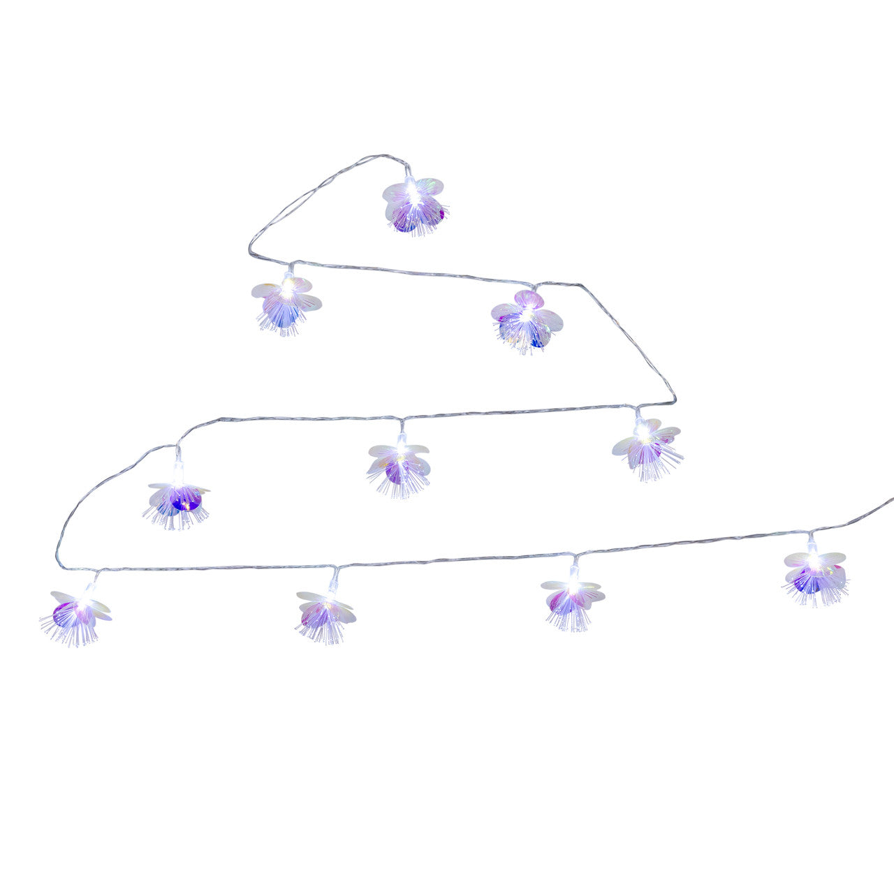 Battery Operated 10L Cool White LED Flower Light Set