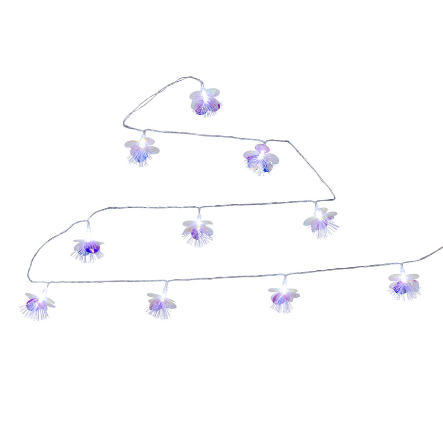 Battery Operated 10L Cool White LED Flower Light Set