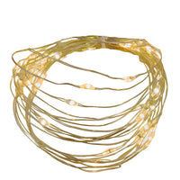 Battery Operated 50L Classic White & Warm White Micro LED Gold Wire Light Set