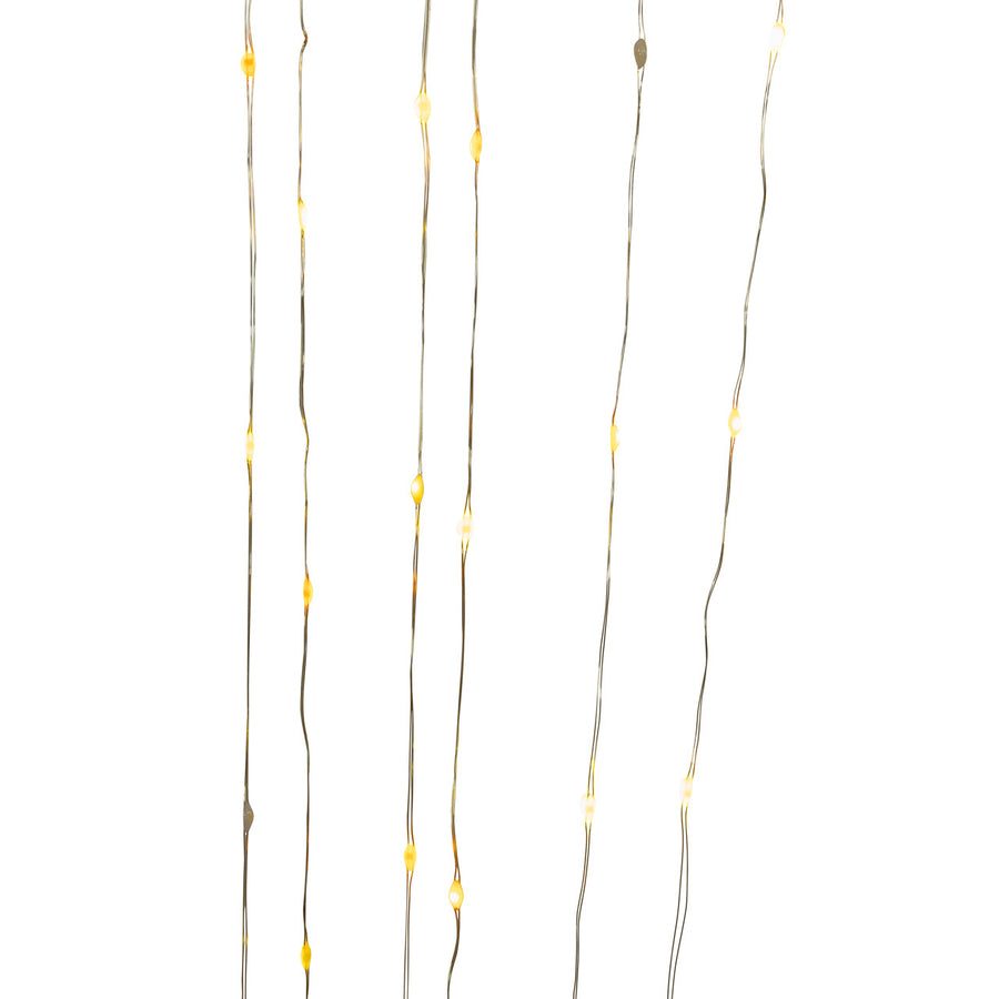 Battery Operated 50L Classic White & Warm White Micro LED Gold Wire Light Set
