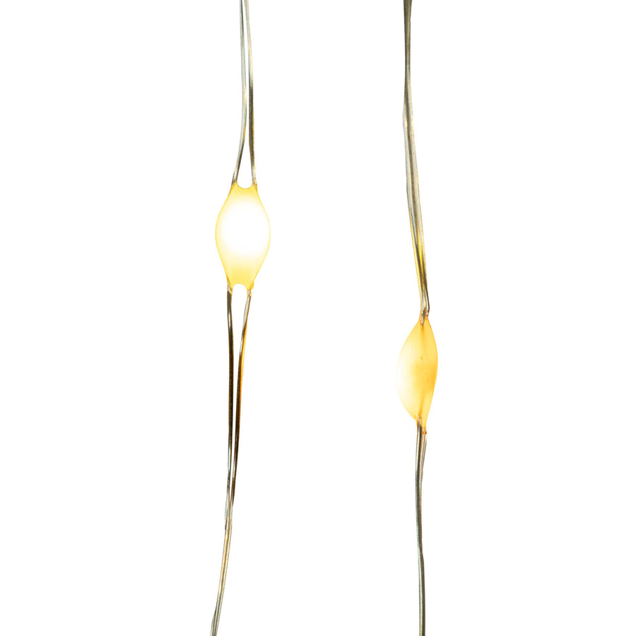 Battery Operated 50L Classic White & Warm White Superbright LED Gold Wire Light Set In PDQ