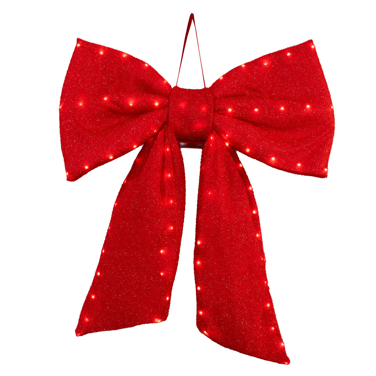 Battery Operated Multifunction LED Red Bow