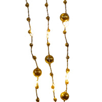 Battery Operated White, Silver & Gold Pearl LED Fairy String Light Set In PDQ