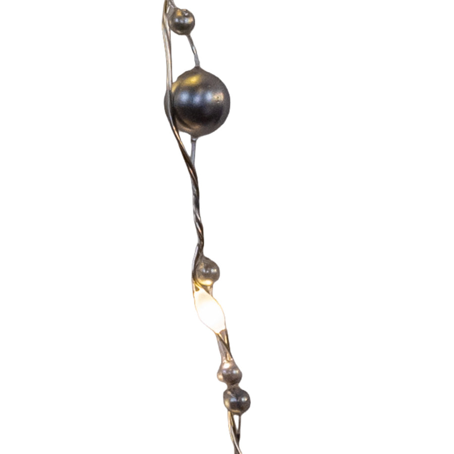 Battery Operated White, Silver & Gold Pearl LED Fairy String Light Set In PDQ