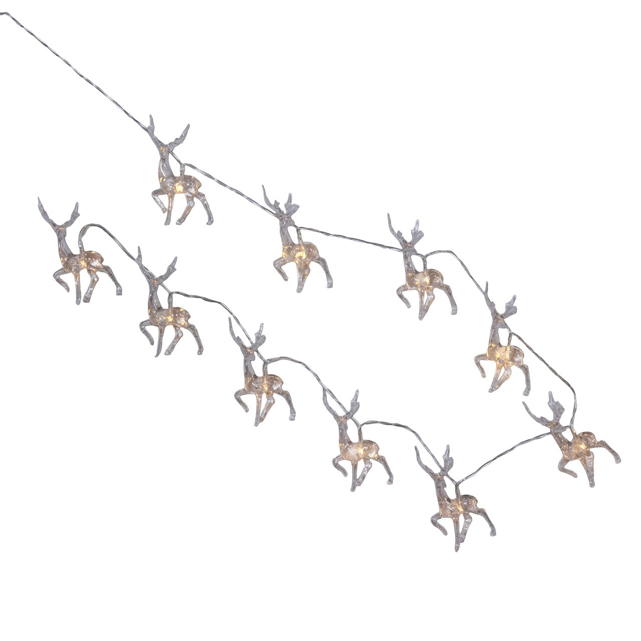 9' Battery Operated LED Acrylic Deer Light Set