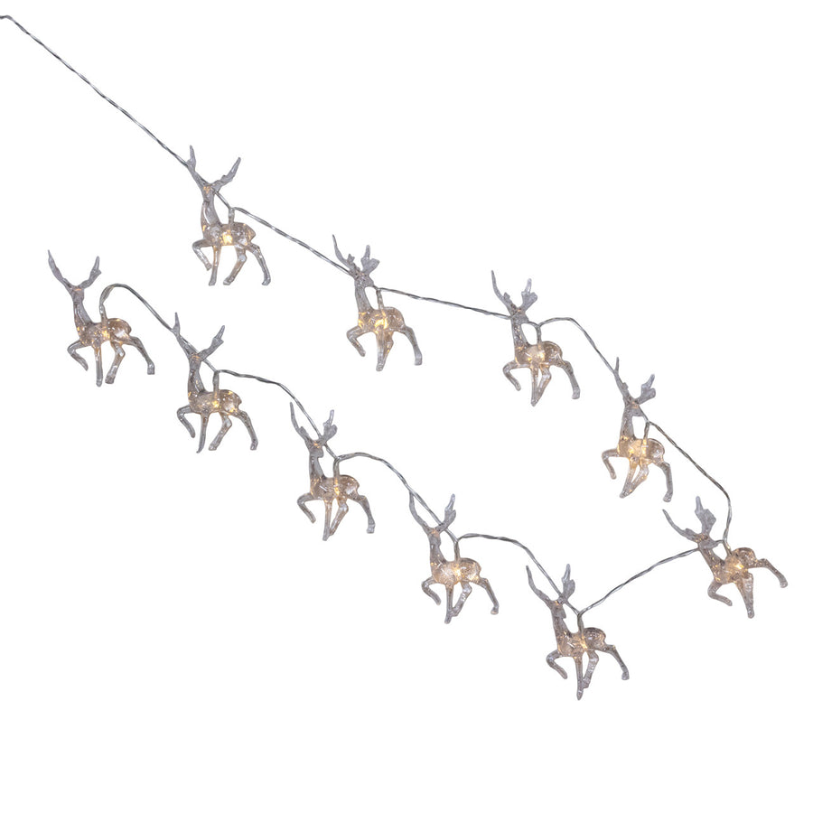 9' Battery Operated LED Acrylic Deer Light Set