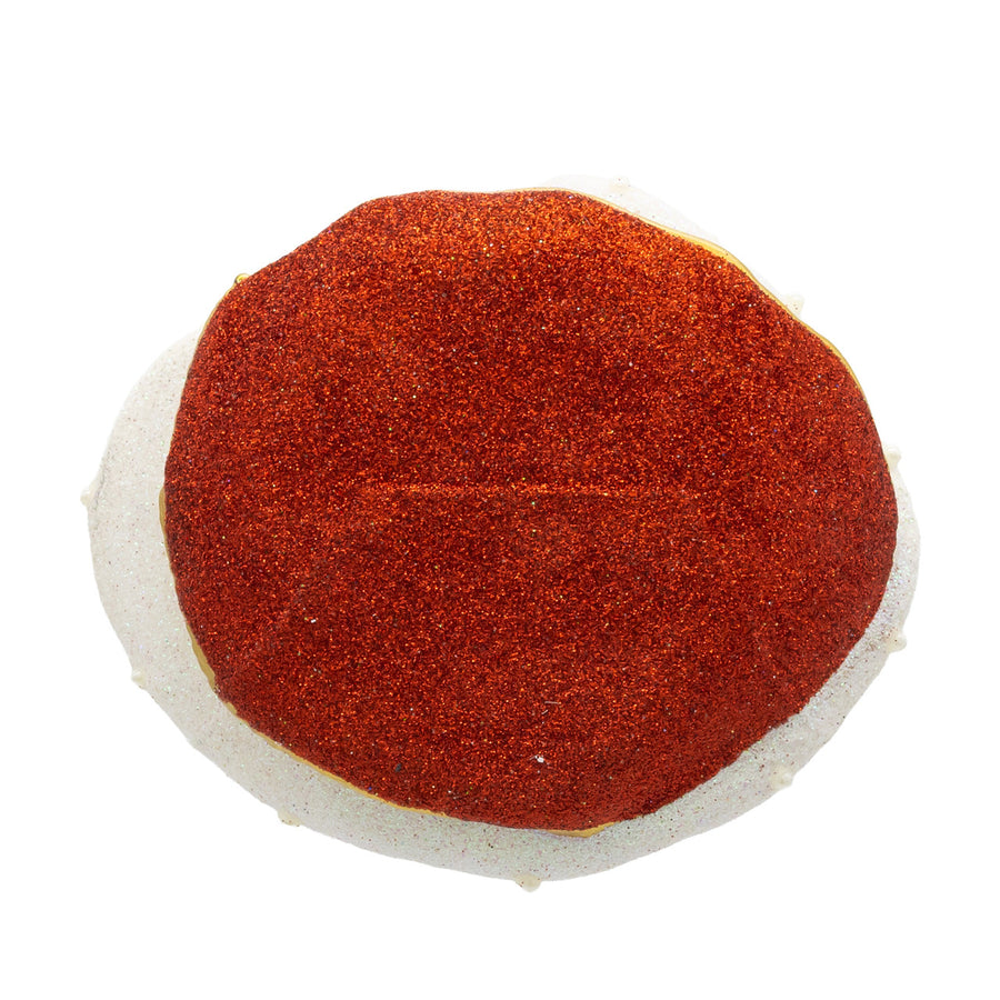 Bellissimo Glass Red & Gold Santa Ornament