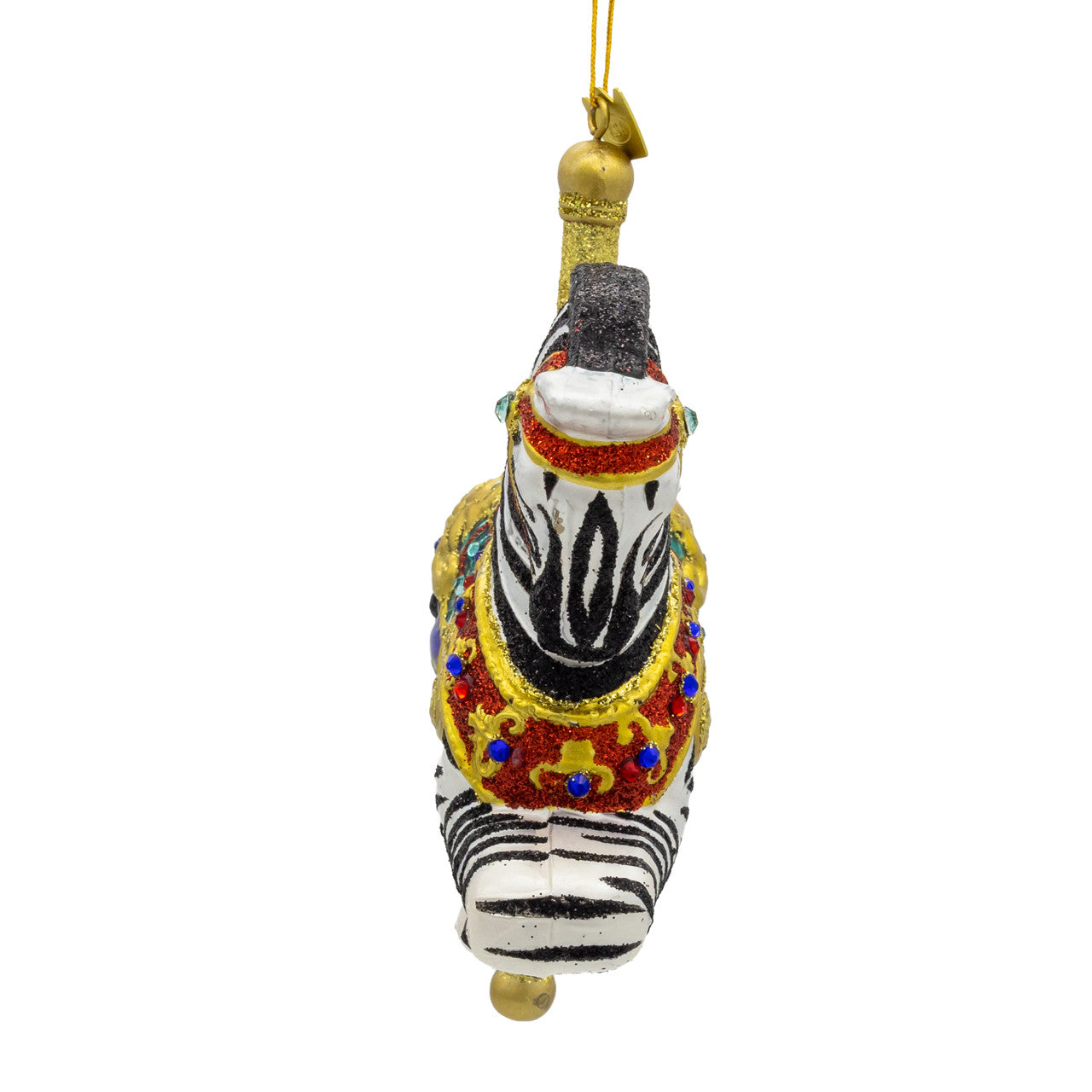 Bellissimo Glass Zebra Carousel Ornament