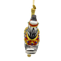 Bellissimo Glass Zebra Carousel Ornament