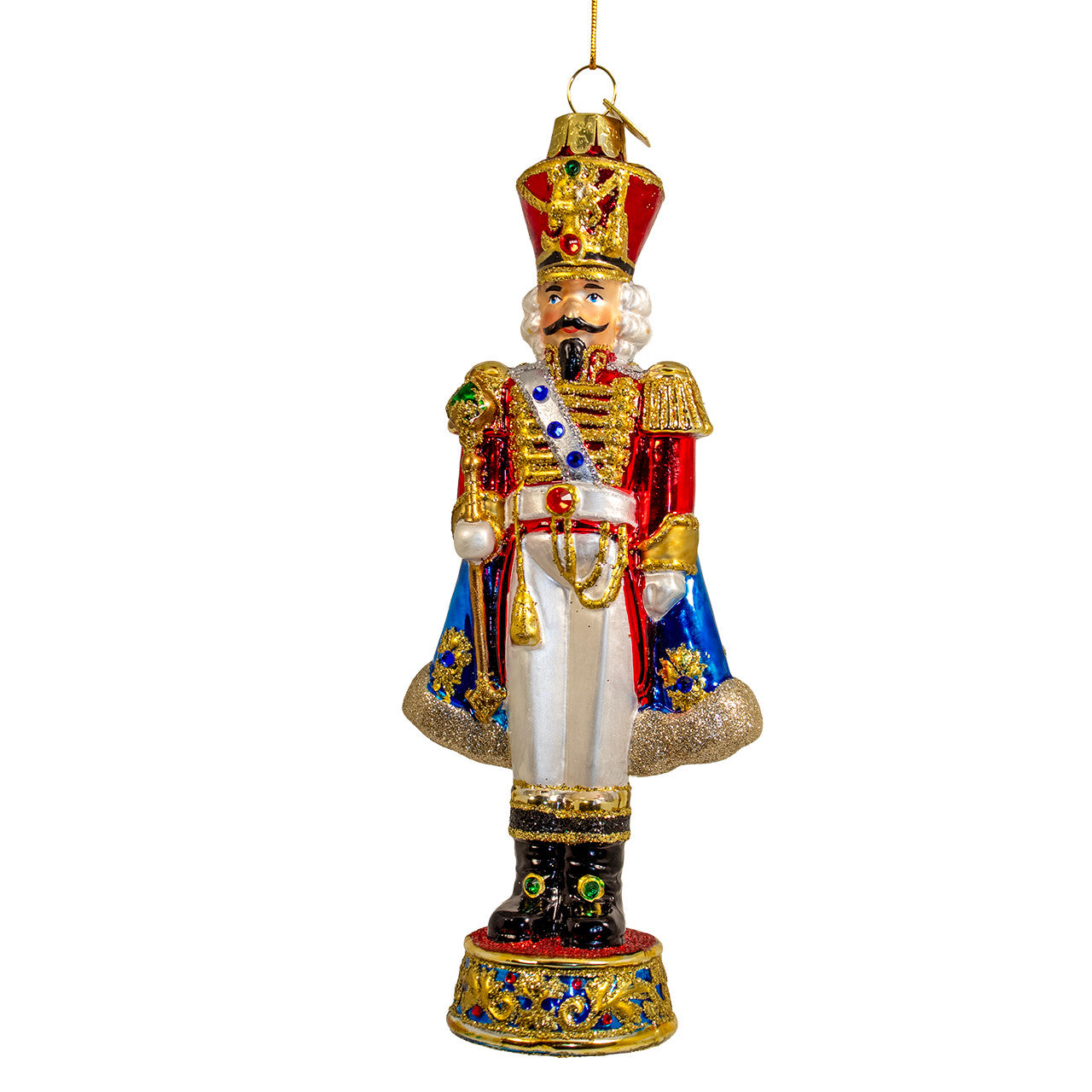 Bellissimo Glass Elegant Nutcracker Ornament