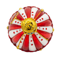 Bellissimo Glass Red, White & Blue Hot Air Balloon Ornament