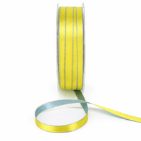 3/8 Inch Two-Color Reversible Satin with Woven Stitched Edge – BM-8-66 – LIGHT BLUE/PARROT GREEN