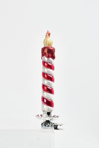Xmas Candle W/ Flame Clip