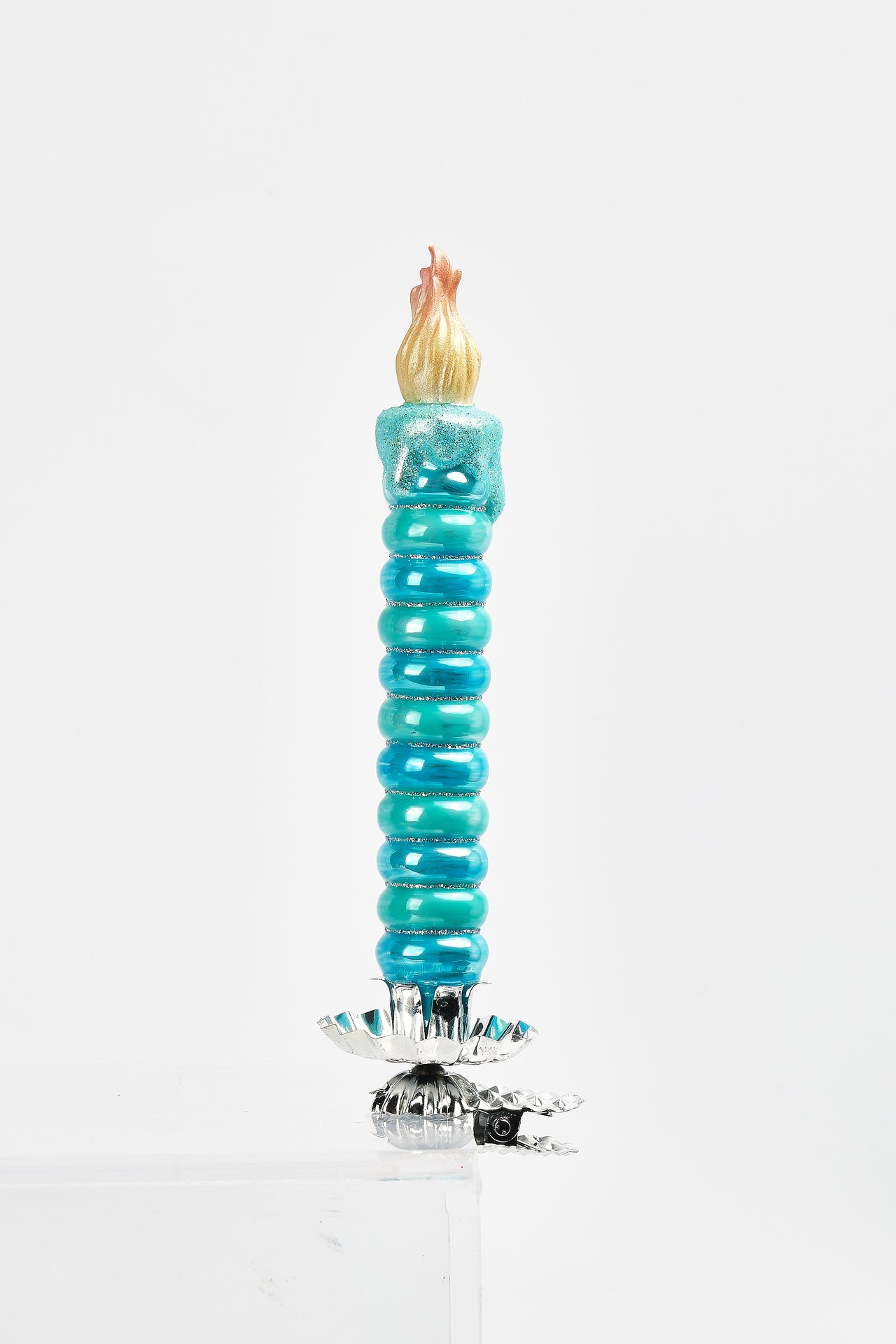 Xmas Candle W/ Flame Clip