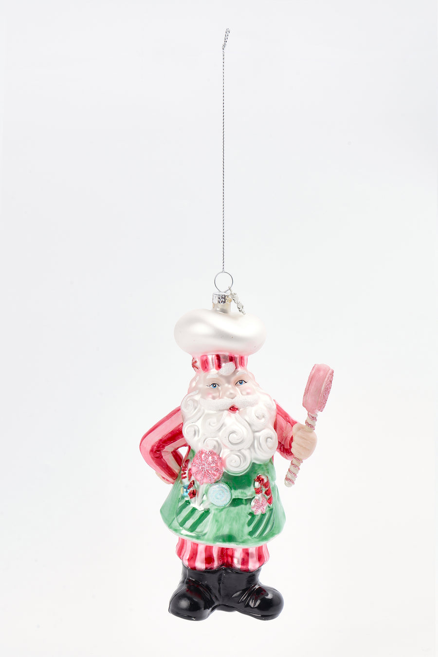 Xmas Candy Chef Santa Ornament