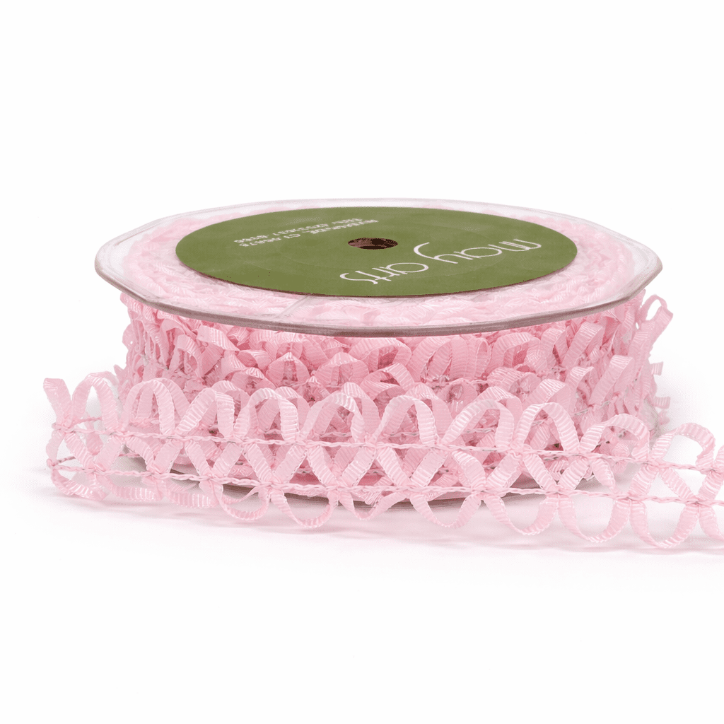 1 Inch Loose Braid Wired Ribbon – BW17 – PINK