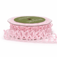 1 Inch Loose Braid Wired Ribbon – BW17 – PINK