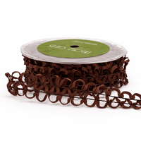 1 Inch Loose Braid Wired Ribbon – BW33 – BROWN