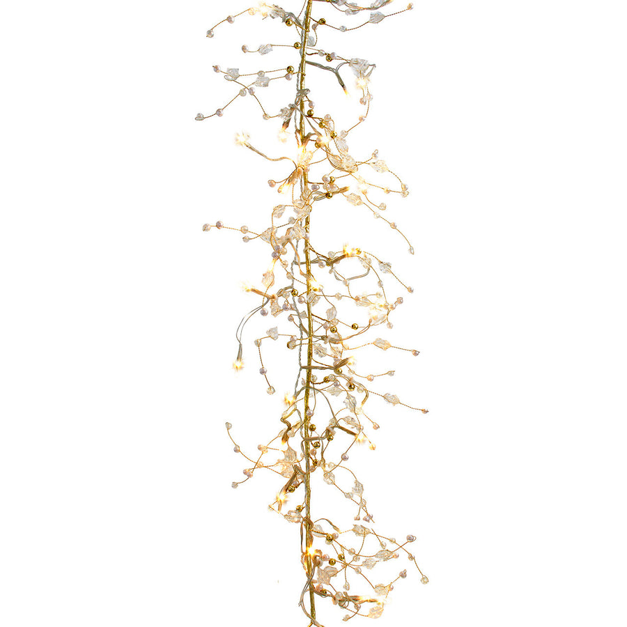 3' Battery Operated Warm White & Classic White LED Vine Garland