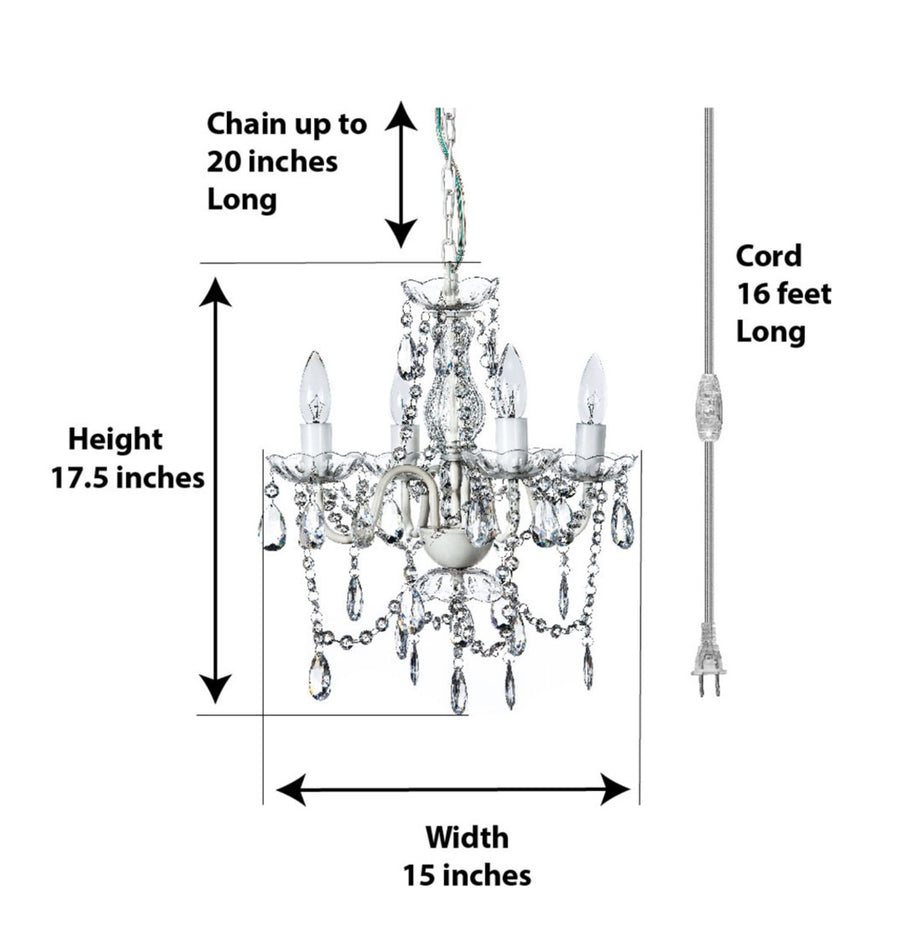 Dylan 4 Light Crystal Chandelier