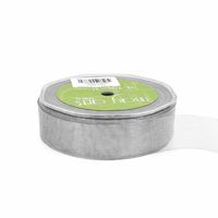 1 Inch Soft Shimmer Sheer Ribbon with Cut Edge – C-1-31 SILVER