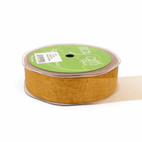 1 Inch Soft Shimmer Sheer Ribbon with Cut Edge – C-1-86 PUMPKIN
