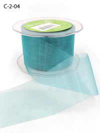 2 Inch Soft Shimmer Organza Ribbon – C-2-04 TEAL