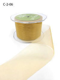 2 Inch Soft Shimmer Organza Ribbon – C-2-06 LIGHT BUTTERSCOTCH (=C76A)