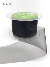 2 Inch Soft Shimmer Organza Ribbon – C-2-10 BLACK