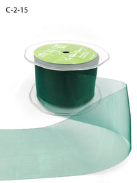 2 Inch Soft Shimmer Organza Ribbon – C-2-15 GREEN
