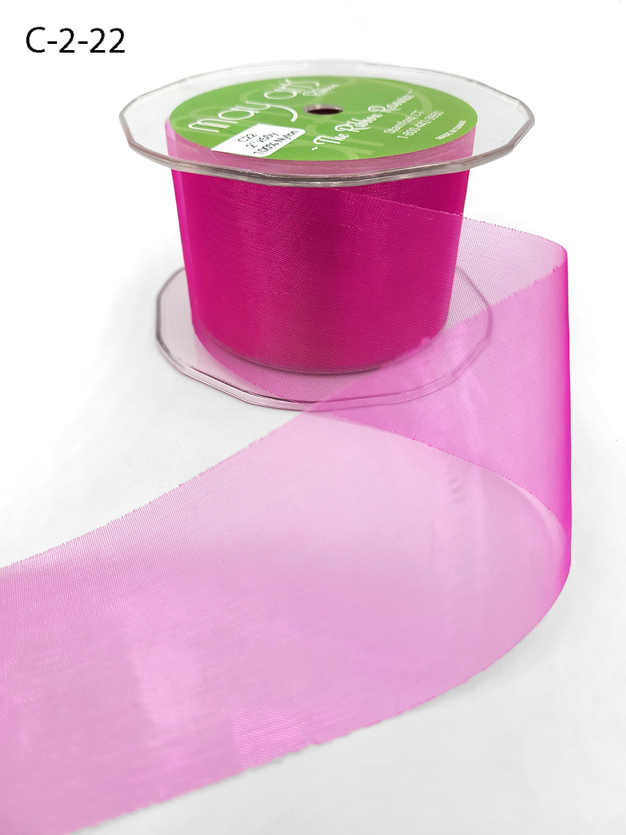 2 Inch Soft Shimmer Organza Ribbon – C-2-22 FUCHSIA