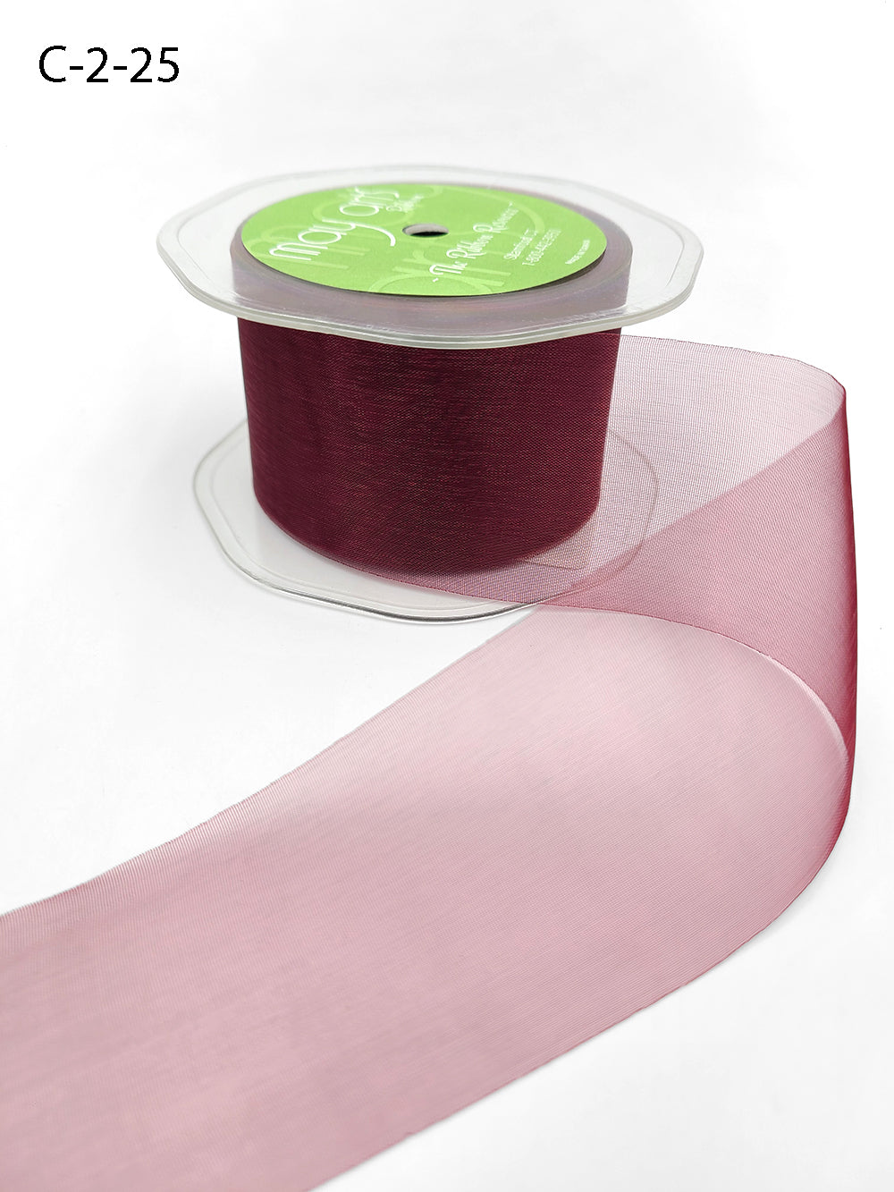 2 Inch Soft Shimmer Organza Ribbon – C-2-25 MARSALA