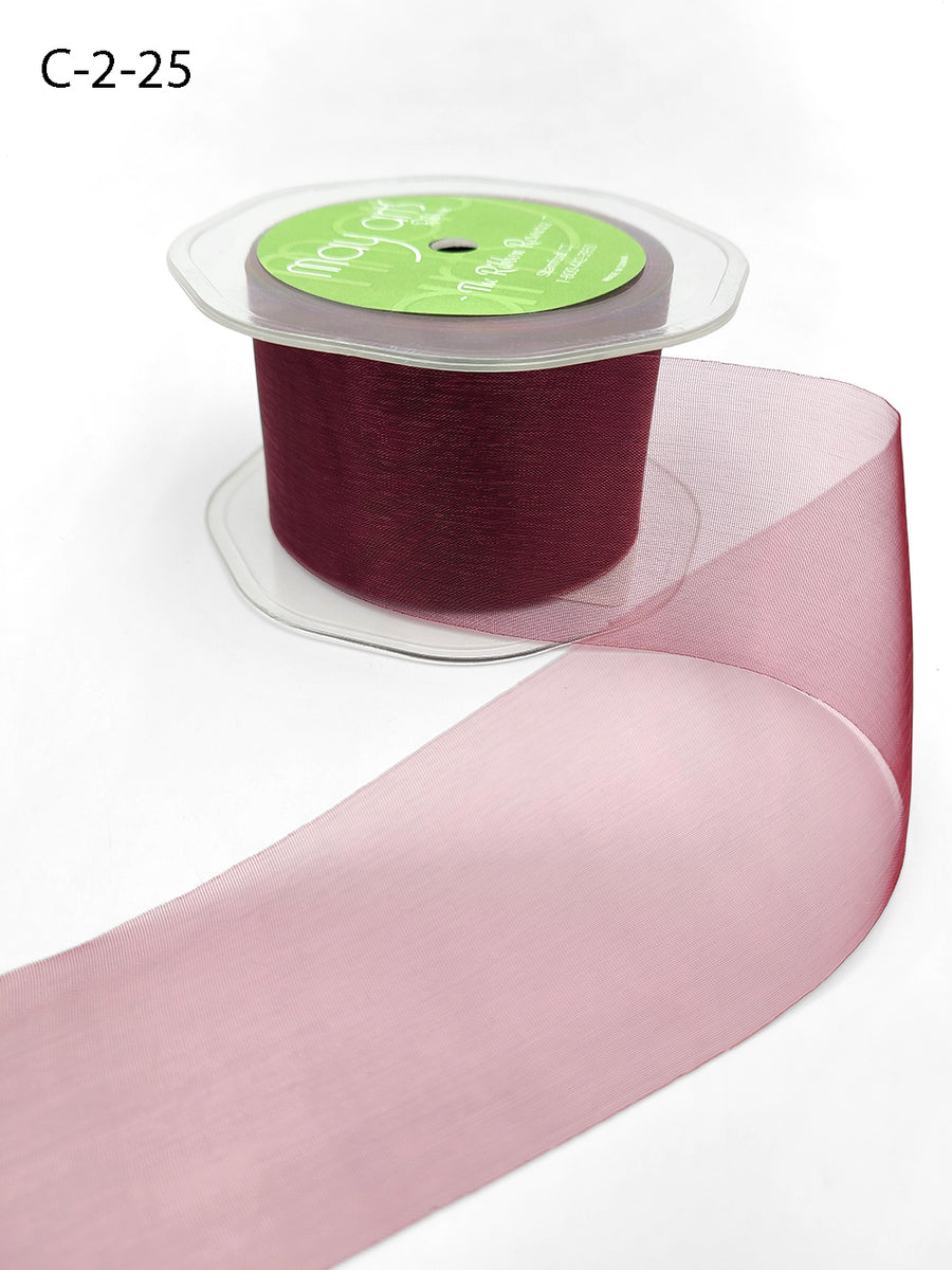 2 Inch Soft Shimmer Organza Ribbon – C-2-25 MARSALA