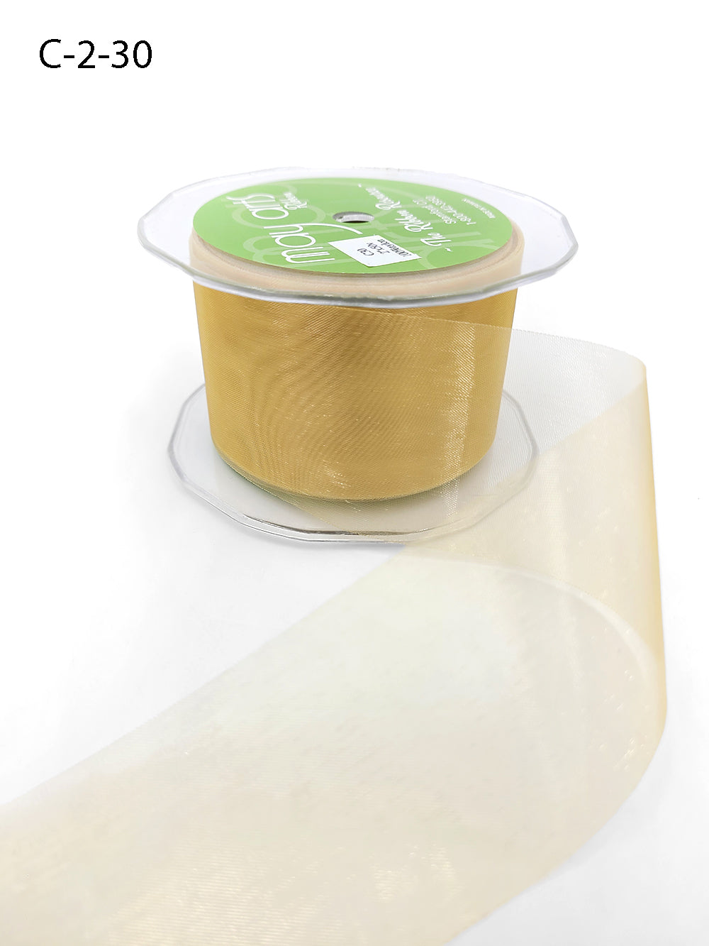 2 Inch Soft Shimmer Organza Ribbon – C-2-30 GOLD