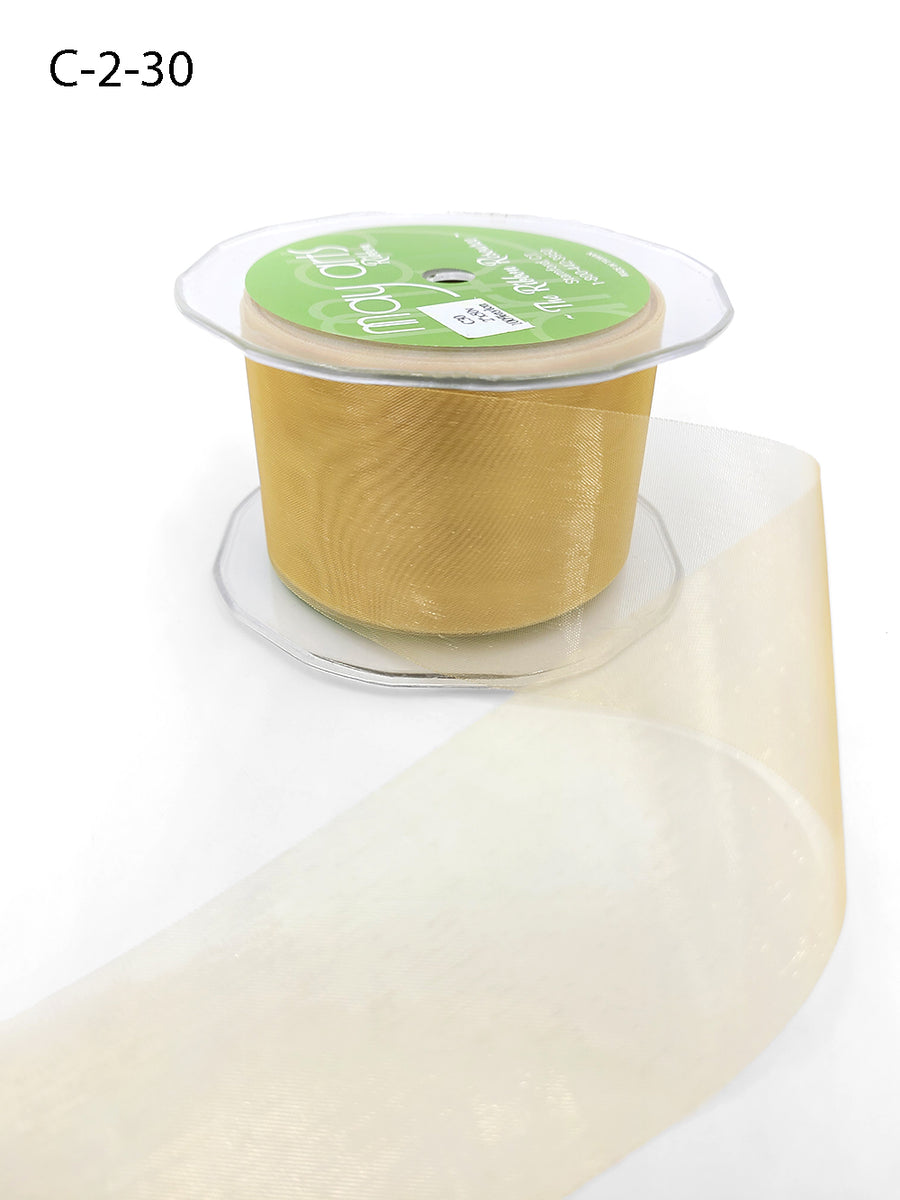 2 Inch Soft Shimmer Organza Ribbon – C-2-30 GOLD