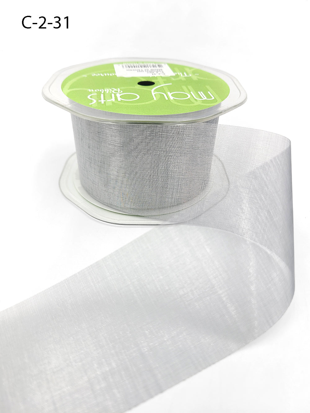 2 Inch Soft Shimmer Organza Ribbon – C-2-31 SILVER