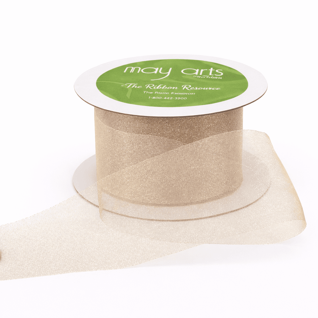 2 Inch Soft Shimmer Organza Ribbon – C-2-60 GOLD/SILVER