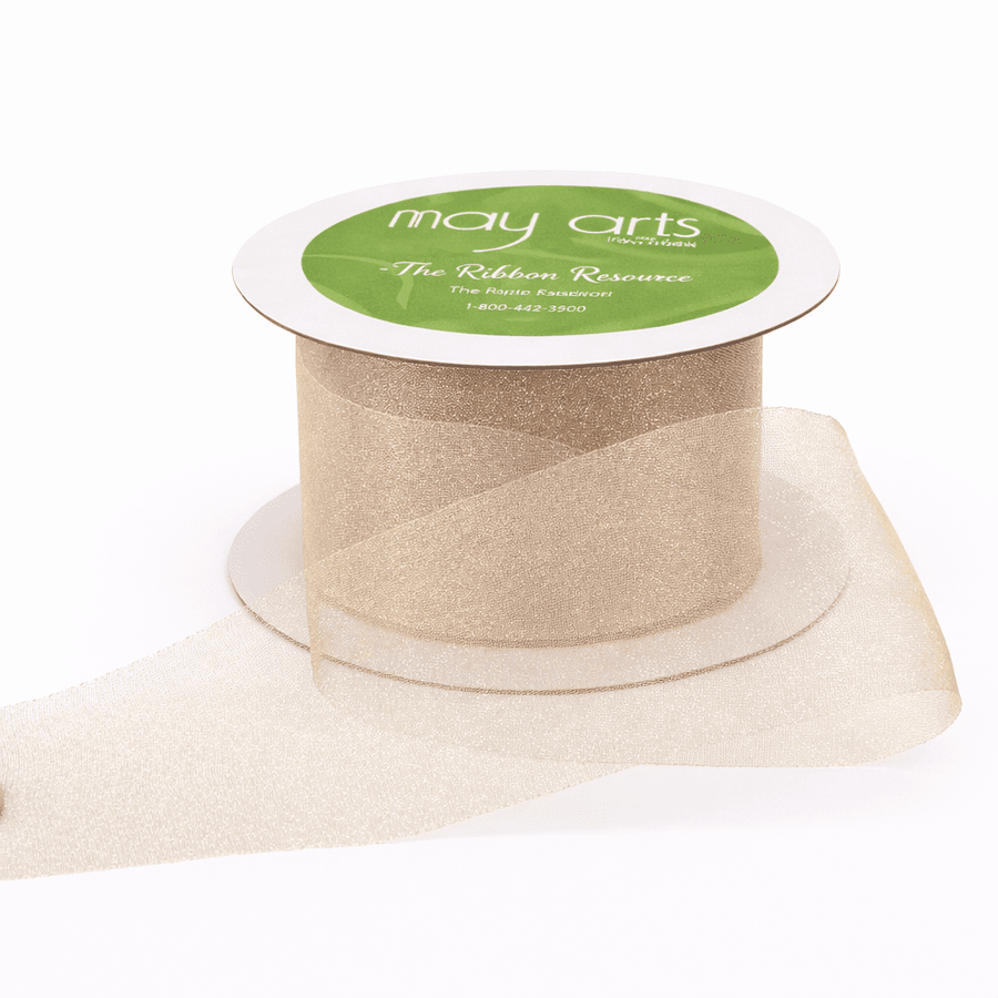 2 Inch Soft Shimmer Organza Ribbon – C-2-60 GOLD/SILVER