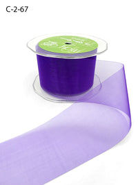 2 Inch Soft Shimmer Organza Ribbon – C-2-67 ROYAL PURPLE
