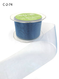 2 Inch Soft Shimmer Organza Ribbon – C-2-74 SLATE BLUE