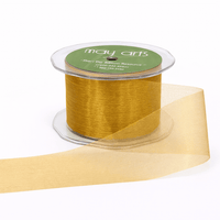 2 Inch Soft Shimmer Organza Ribbon – C-2-76 BUTTERSCOTCH