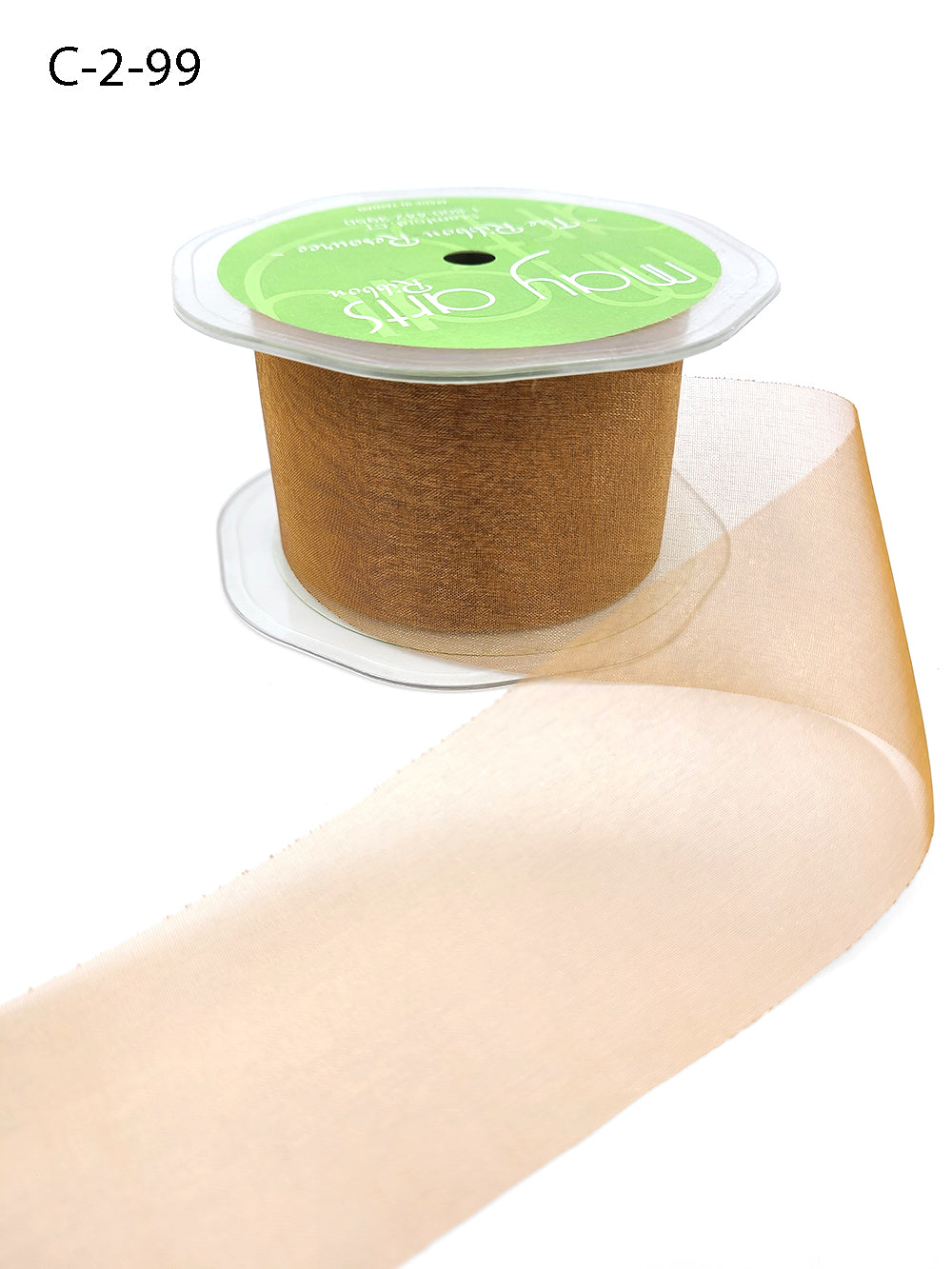 2 Inch Soft Shimmer Organza Ribbon – C-2-99 CARAMEL