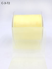 3 Inch Soft Shimmer Sheer Ribbon with Cut Edge – C-3-72 LEMON